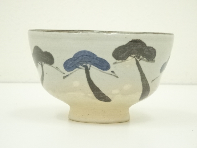 道具 ] - 道具 古曾部焼 寒川義崇造 松の画茶碗（共箱） | ネット